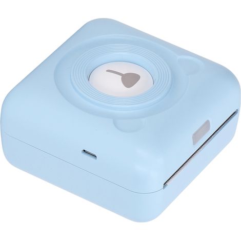 Mini imprimante de poche A6, connexion Bluetooth USB, imprimante thermique portable pour étiquettes photo, correction de questions, 5 V, 2 A, bleue (1/5)
