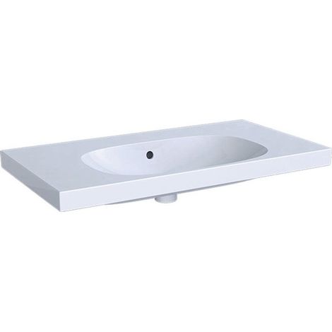 Lavabo Geberit ACANTO 900x480mm sans trou de robinetterieavec trop plein blanc m KeraTect