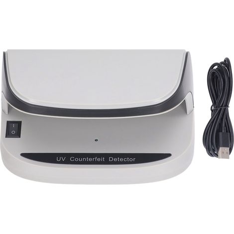 Détecteur de faux billets UV automatique marche/arrêt, vérificateur de devises pour passeport, chèque et carte de crédit, DC5V 2A