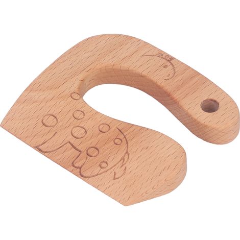 Holzmesser für Kinder, Obst- und Gemüseschneider, Giraffen-Spielzeug für die Außenküche (1/4)