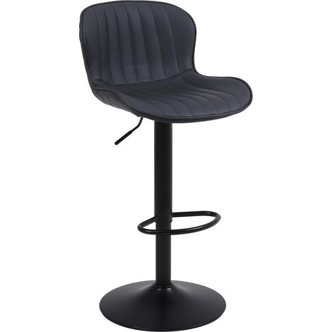 ralex-chair Tabouret Bar, Chaises de Bar pour Cuisine, Siège Pivotant à Hauteur Réglable, Montage Facile, Moderne Tabouret Haut pour Bar, Cuisine, Salle à Manger,(Lot de 1,Noir)