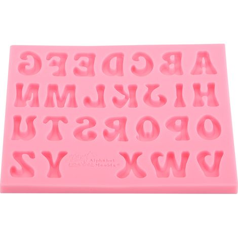 Silikonform mit rosa Alphabet und 26 Buchstaben für kreative DIY-Projekte (1/5)