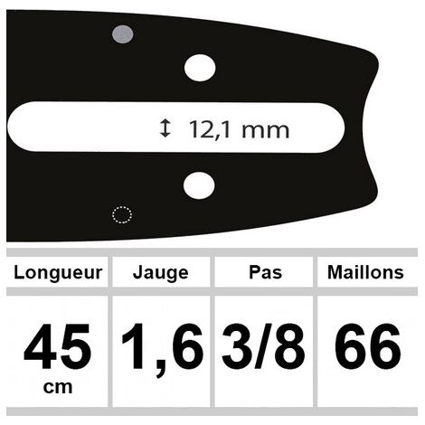 Guida OZAKI 45 cm 3/8 1,6mm