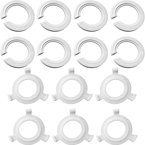 Anneau Réducteur Abat Jour E27 Vers E14, Bague de Réduction d'abat Jour E27 à E14, Bague Convertisseur de Lumière en Plastique pour Lampe de Bureau et Plafonniers(Blanc) (1/5)