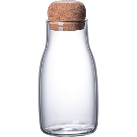 Carafe En Verre - Bouchon En Liège - Pour Eau Chaude Froide Thé Café Vin Jus - Capacité 150 ml (1/5)