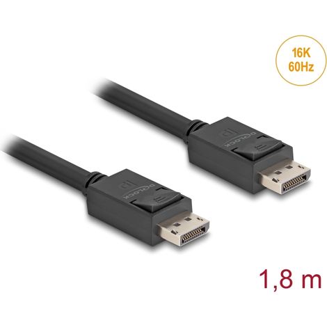 Delock Cable DisplayPort 16K 60 Hz 80 Gbps 1,8 m