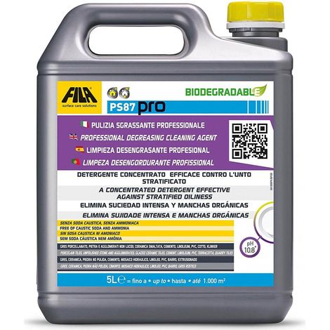PS87 PRO - Limpieza Desengrasante Profesional / 1 L / Detergente