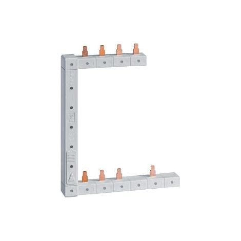 HAGER KCF863L PHASENSCHIENE SENKRECHT 63A GAUCHE L1L2L3N ZU L1N-L2N-L3N 125MM 2-REIHIG