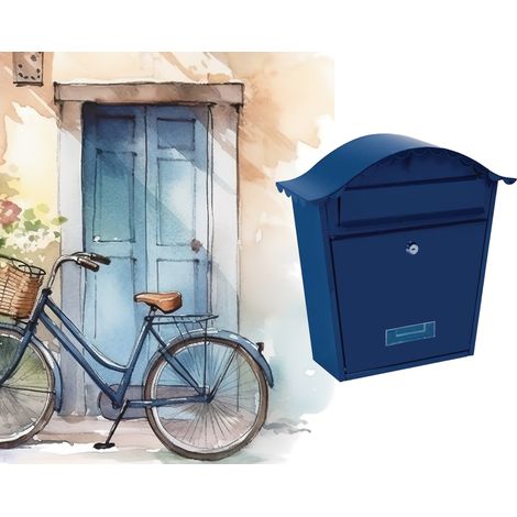 BRIEFKASTEN - PARIS - BLAU - 37 x 36,5 x 13,2 cm (1/5)