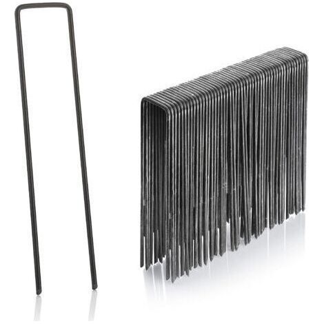 50 piquets de fixation en acier 3 mm, 150 mm long, 40 mm large (1/5)