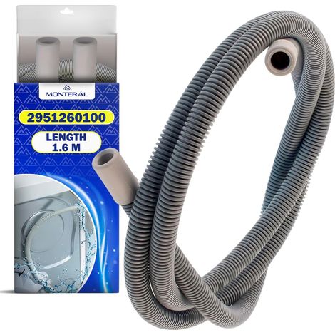 1 Tuyau Evacuation Seche Linge, 1,6 m, Diametre 15 mm, Flexible, Pour Beko Arcelik Blomberg