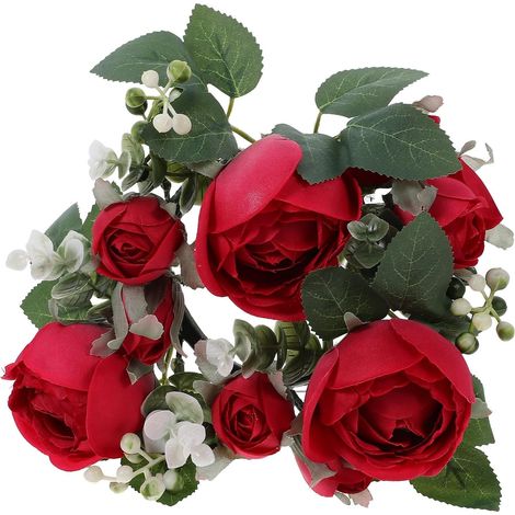 de fleurs artificielles légères en soie SECFOU rose en (1/5)