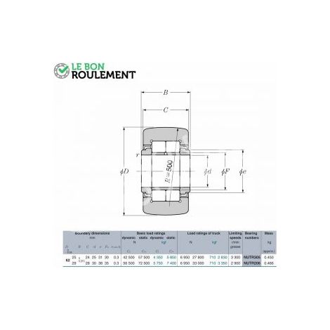 Galet de came NUTR305-3AS-NTN