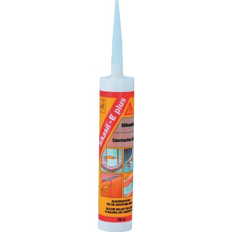Mastic silicone transparent SIKASIL E plus, cartouche de 300 ml