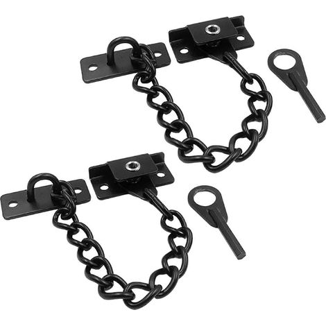 Türschlosskette aus Edelstahl und robuster Torriegel, Diebstahlsicherungssystem für den Innen- und Außenbereich (1/5)