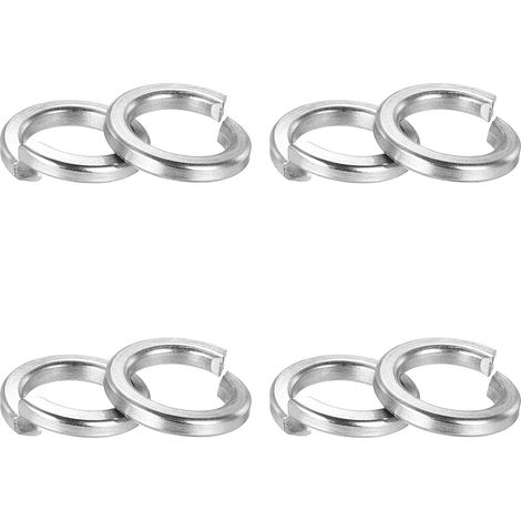 100 Pcs Rondelle Grower Rondelles Grower M8 Pour Vis Boulons Argent (1/5)