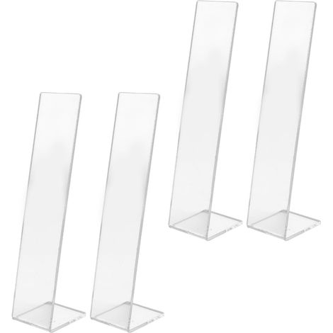 4 Supports en Acrylique Transparents pour Présentoir à Barrettes, Porte-Bijoux pour Magasin (1/5)