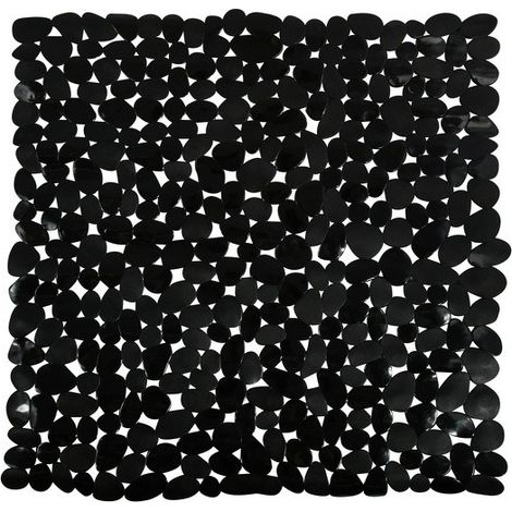 Tapis Fond de douche PVC GALETS 53x53cm Noir MSV