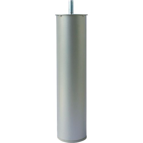 Piede tondo in metallo per rete letto Ø 60 - H. 25 cm. grigio