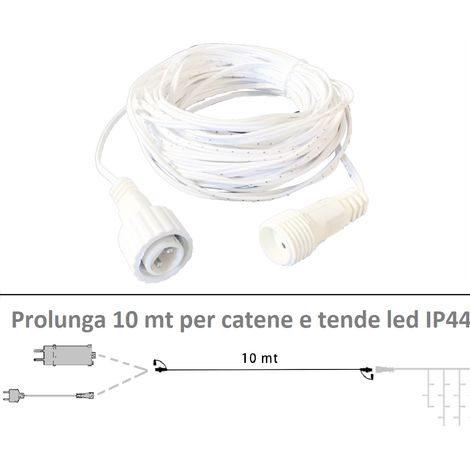 Prolunga 10 m per catena tenda serie luci di Natale led natalizie da esterno impermeabile IP44 (1/2)