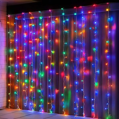 XEPHO Guirlande lumineuse rideau 300 LED, guirlande féérique de Noël pour chambre avec 8 modes d'éclairage, guirlande étanche connectable pour fenêtre, décoration murale, mariage, jardin, multicolore (1/5)