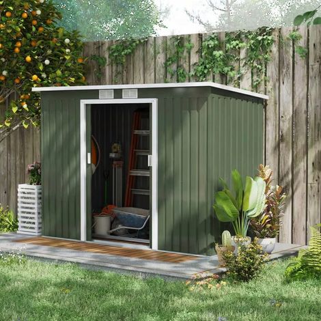 Abri de jardin métal 194x109x180 cm – Tôle d'acier noir – Surface 1,26 m² – Capacité charge neige 20 Kg/m² – Montage facile (1/5)