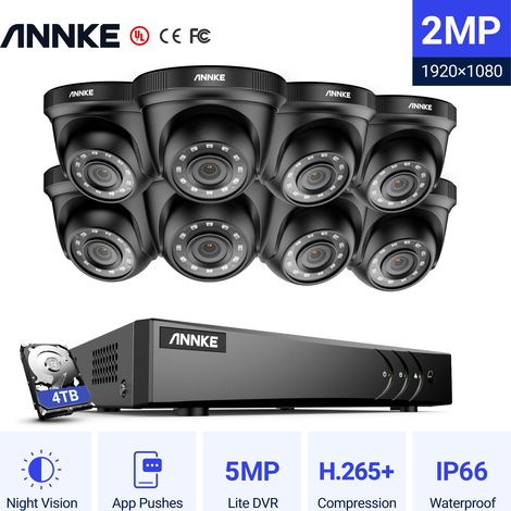 ANNKE Kit Caméra de Surveillance 5MP DVR 81080P Smart IR Vision Nocturne Sécurité CCTV Vidéosurveillance Caméra Système - 4TB HDD (1/5)