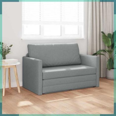 4106691 Canapé-Lit 110cm Gris clair tissu (1/5)