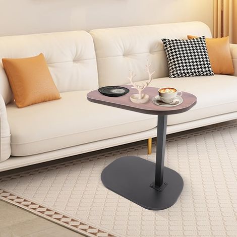 Beistelltisch Sofa Höhenverstellbare Beistelltische C Form für Sofa, Bett und Büro (Walnussfarbe) (1/5)