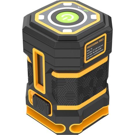 Niveau laser 5 lignes, outil de nivellement automatique à 360°, avec mode impulsion vert horizontal, pour suspension de tableaux, carrelage de sol (1/5)
