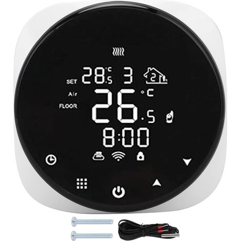 Régulateur de Température, AC90‑240V 16A Thermostat WiFi Intelligent pour Chaudière à Gaz à Eau/Chauffage au Sol électrique (1/5)
