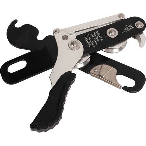 Automatischer, arretierbarer manueller Abseiler aus Aluminiumlegierung für Klettern im Freien und Höhlenforschung (1/5)