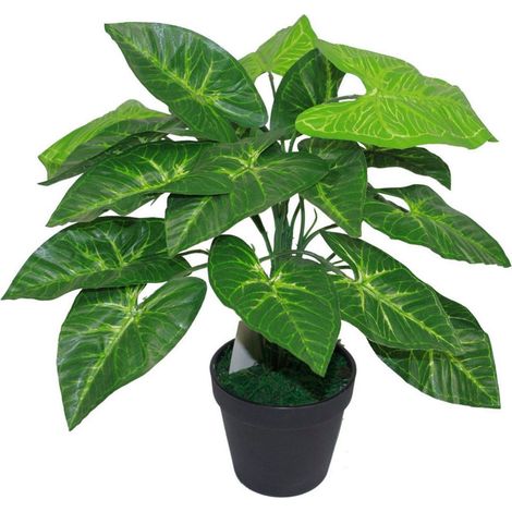 45cm Leaf Design UK Realistic Large Artificial Foliage Plant with Pot