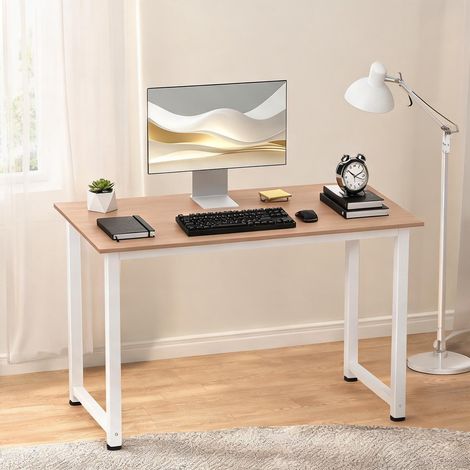 Bureau blanc en métal 120 x 60 x 76 cm (1/5)