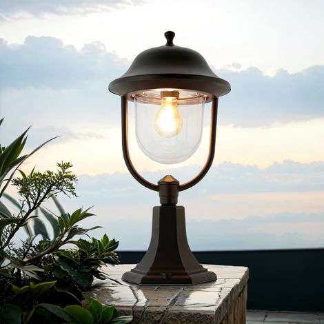 Wegeleuchte IP43 Schwarz E27 55 cm Rustikal Stehlampe außen Terrasse Garten