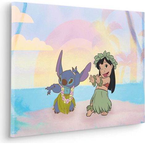 Komar Canvasbild Lilo and Stitch Dancing - 40 x 60 cm - Bild auf Keilrahmen - für Kinderzimmer