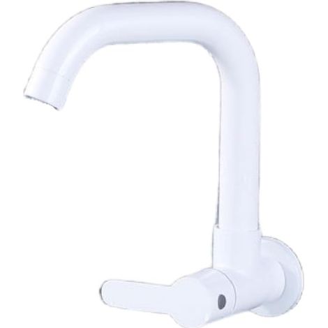 Robinet mural, inox 304, blanc, pour lavabo mural et cuisine (1/5)
