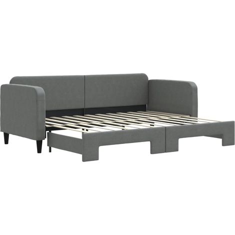 Maison Exclusive - Divano Letto con Letto Estraibile Grigio Scuro 80x200 Tessuto