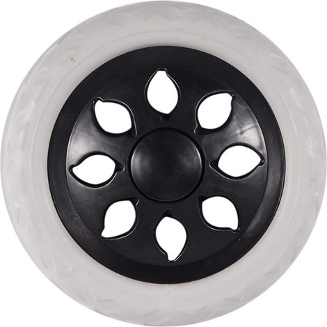 Black White Core Plastic Foam Shopping Trolley with Wheels, Basket Wheel (1/5)