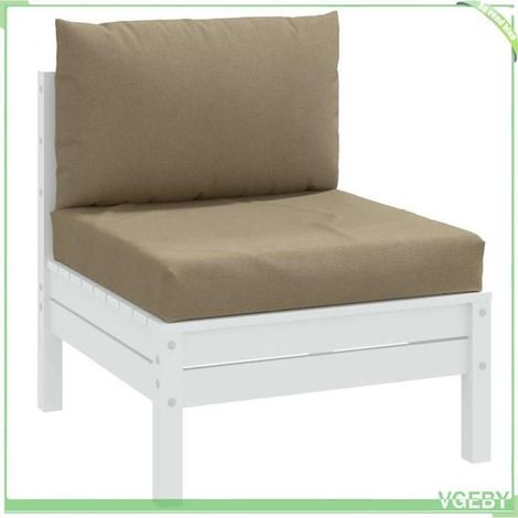 4002649 Coussins de palette lot de 2 taupe mélangé tissu (1/5)