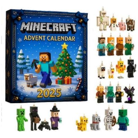 Calendrier de l'Avent Minecraft, boîte surprise, décoration de sapin de Noël jkw