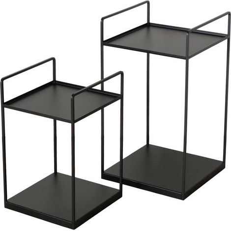 Schwarze Loft Kaffeetische COMO, 2er-Set