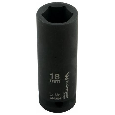 Waryński langer Sechskant-Kraft-Steckschlüsseleinsatz 1/2" 18 mm CrMo DIN 3129 (1/5)