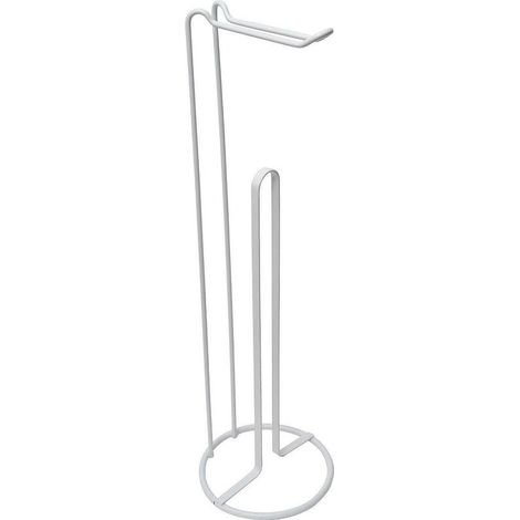 Derouleur et reserve papier wc metal - blanc - (1/2)