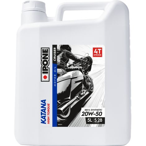 Aceite sintético Ipone Katana High Torque 20W50 5L para motocicletas cruiser, chopper y Harley-Davidson