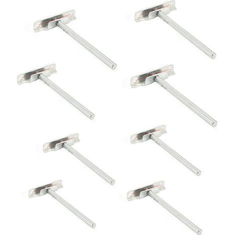 Fixation étagères murale invisible 8 pièces – Support en fer solide 8mm – Nickel galvanisé pour haute résistance – Pour cuisines et bureaux (1/5)