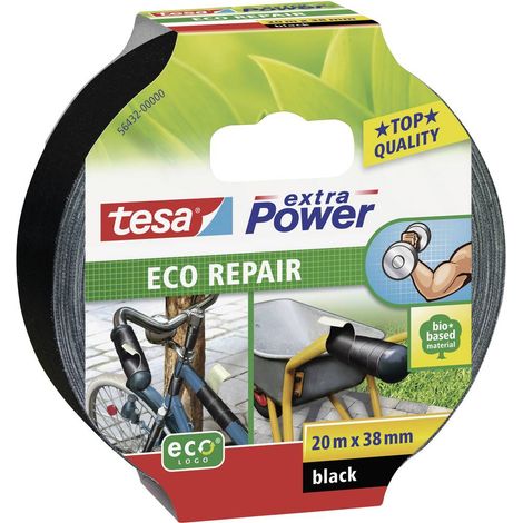 Nastro adesivo in tessuto Tesa Eco Repair nero 20 m x 38 mm (1/5)