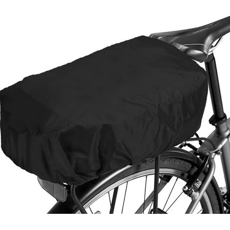 Housse de panier vélo - 3745 cm - Zwart - Couverture de panier - Imperméable - Toile - Universel - Housse de protection de panier - Protection UV - Housse de panier - Facile à installer - Bord à cordo (1/5)