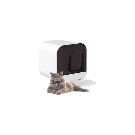 Lettiera per animali MaxxPet Designer - Include cassetto e tappetino per lettiera - 43x42x40 cm - Bianca (1/5)