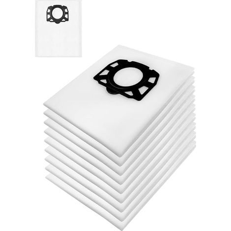 Lot de 10 Sacs d'aspirateur pour Karcher WD2 Plus WD3S WD 3 S WD 3 V KFI 357 KWD 1-3 2.863-314.0 SE4001 SE4002 (1/5)